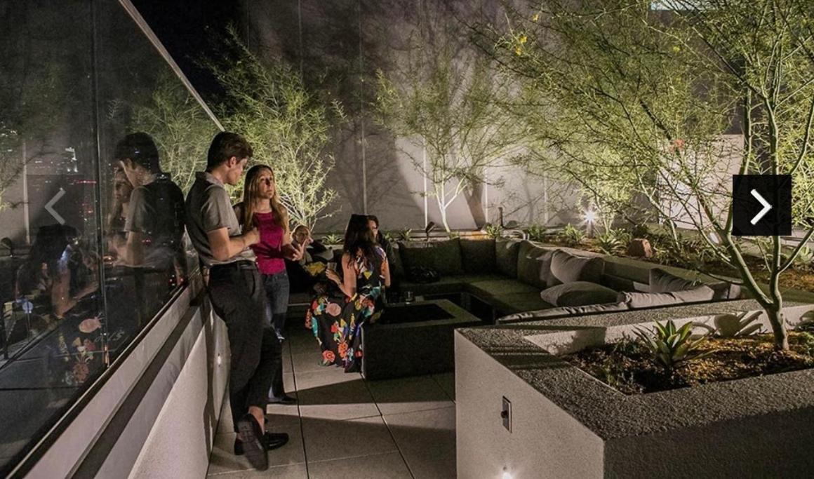 Downtown Los Angeles Skyline Balcony View Modern Penthouse Exterior photo